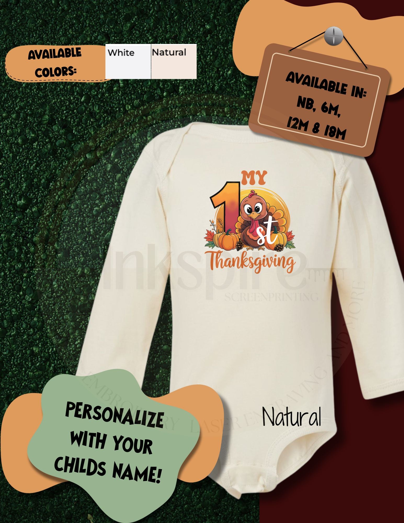 My 1st Thanksgiving Long Sleeve Body Suit