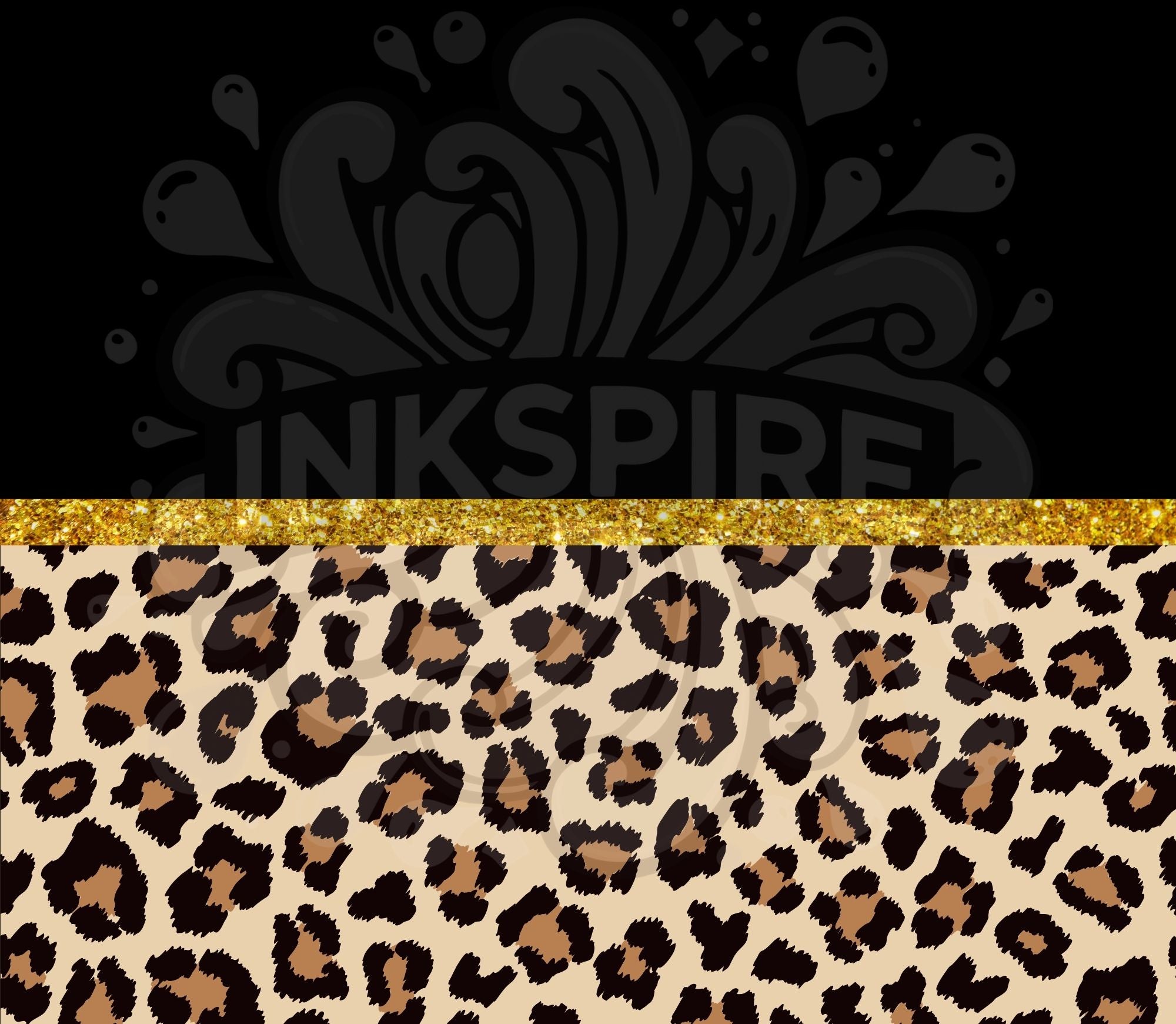 Black Leopard Print Tumbler