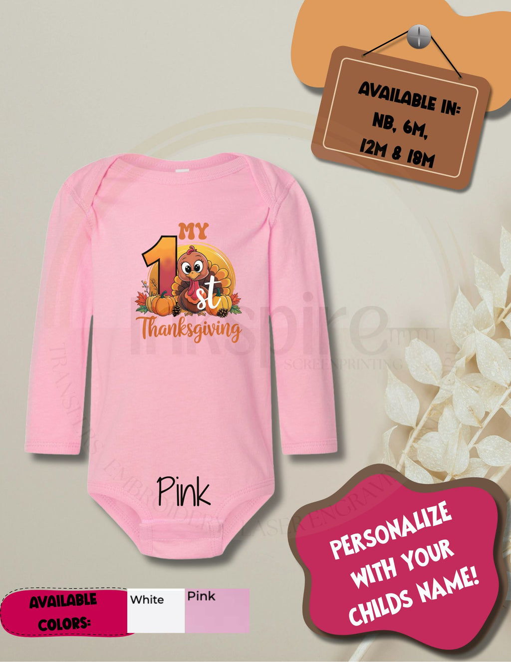 My 1st Thanksgiving Long Sleeve Body Suit